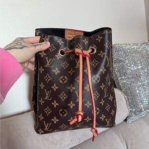 Brown Monogram Bucket Bag